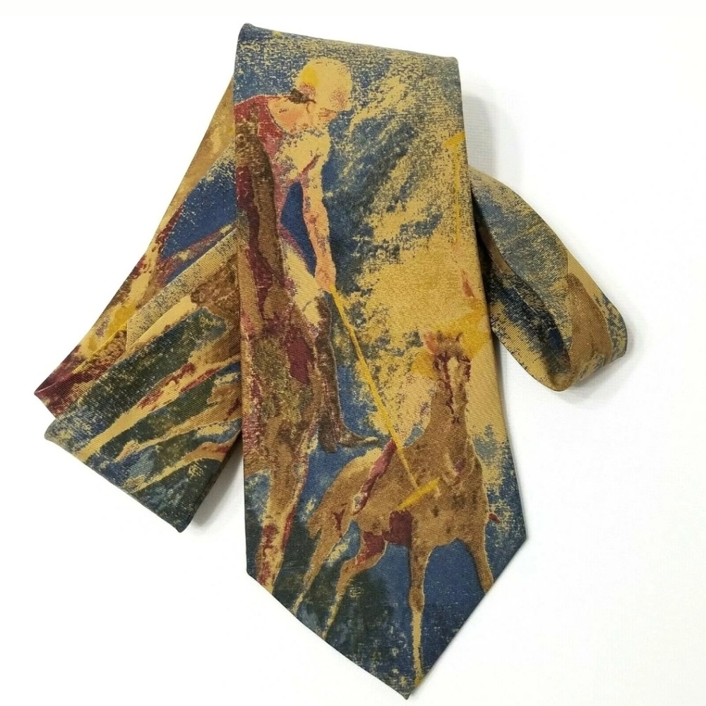 Vintage Polo Ralph Lauren Equestrian Derby Silk Tie